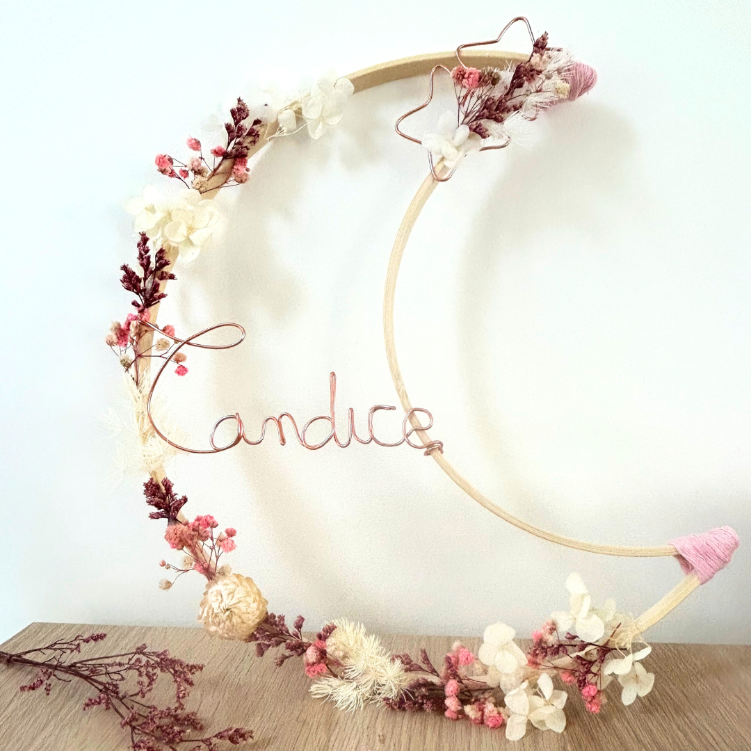 Suspension florale personnalisée - Une création unique, douce et poétique pour votre mariage