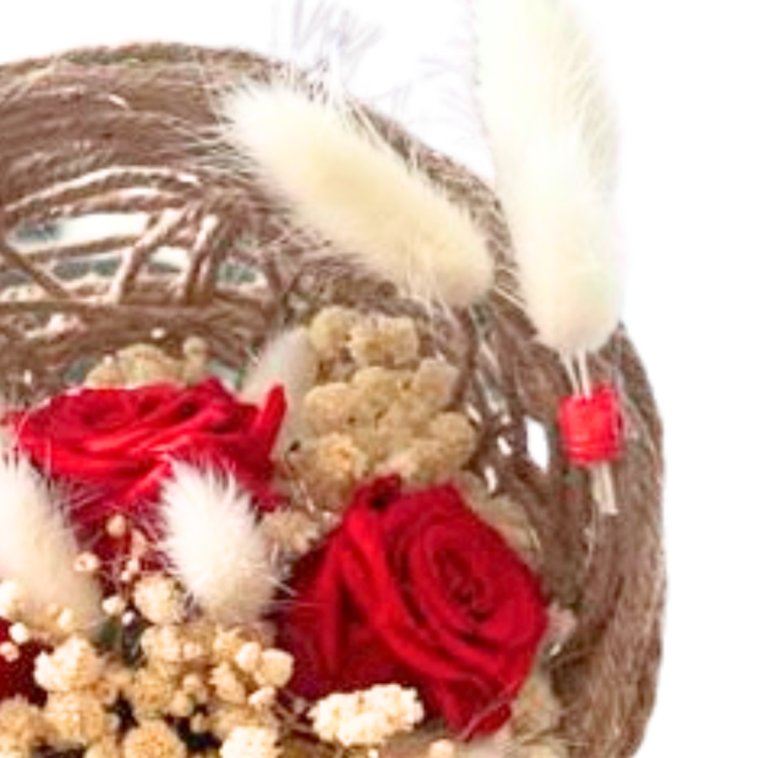 Composition Florale en Roses Éternelles & Fleurs Séchées – Le Cadeau Parfait pour le Plaisir d’Offrir