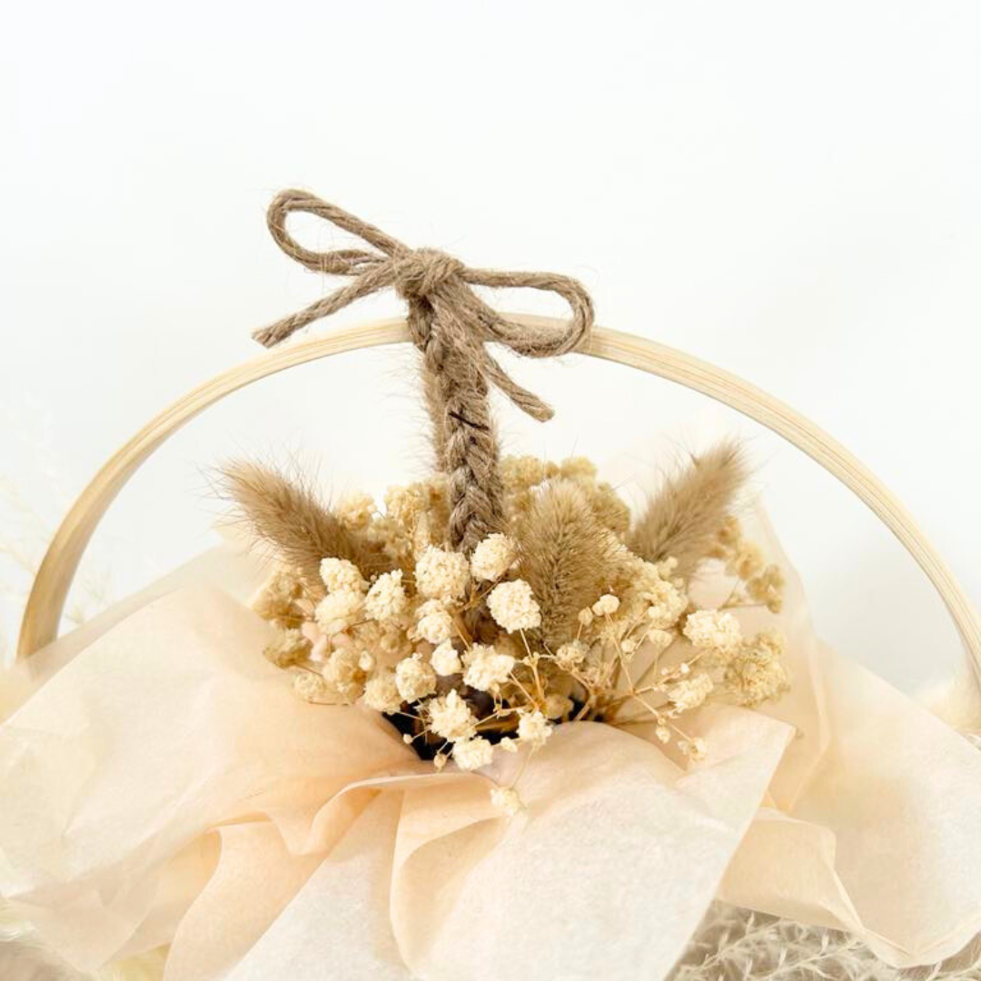 Composition florale artisanale en fleurs séchées - Cadeau fête des mères