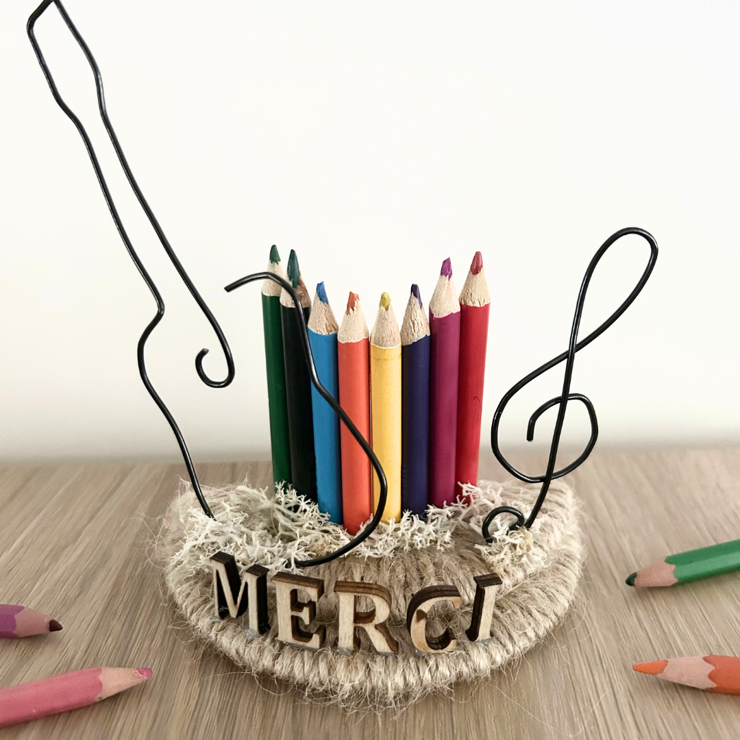 Décoration "Merci Maître" – Thème Musique