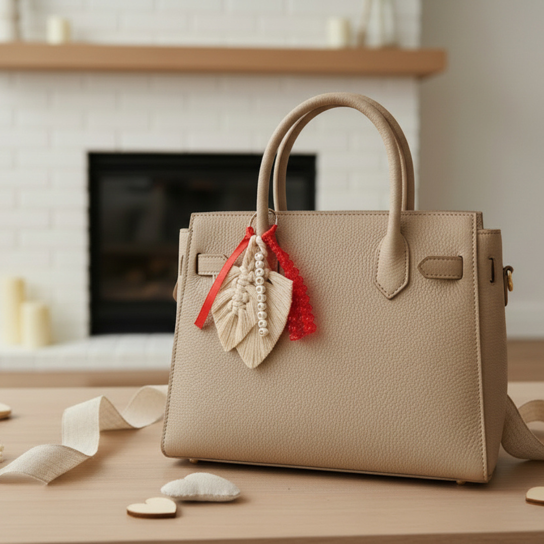 Porte-Clé Macramé Personnalisé – Cadeau Invités de Mariage Bohème & Élégant