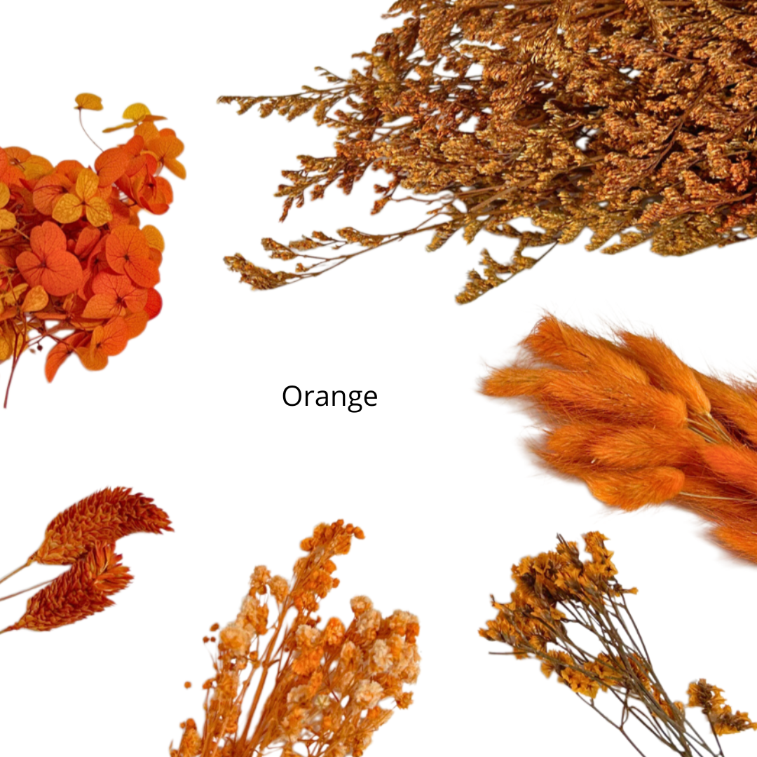 Cadeau invité baptême personnalisé – bouquet fleurs séchées avec prénom ou cœur