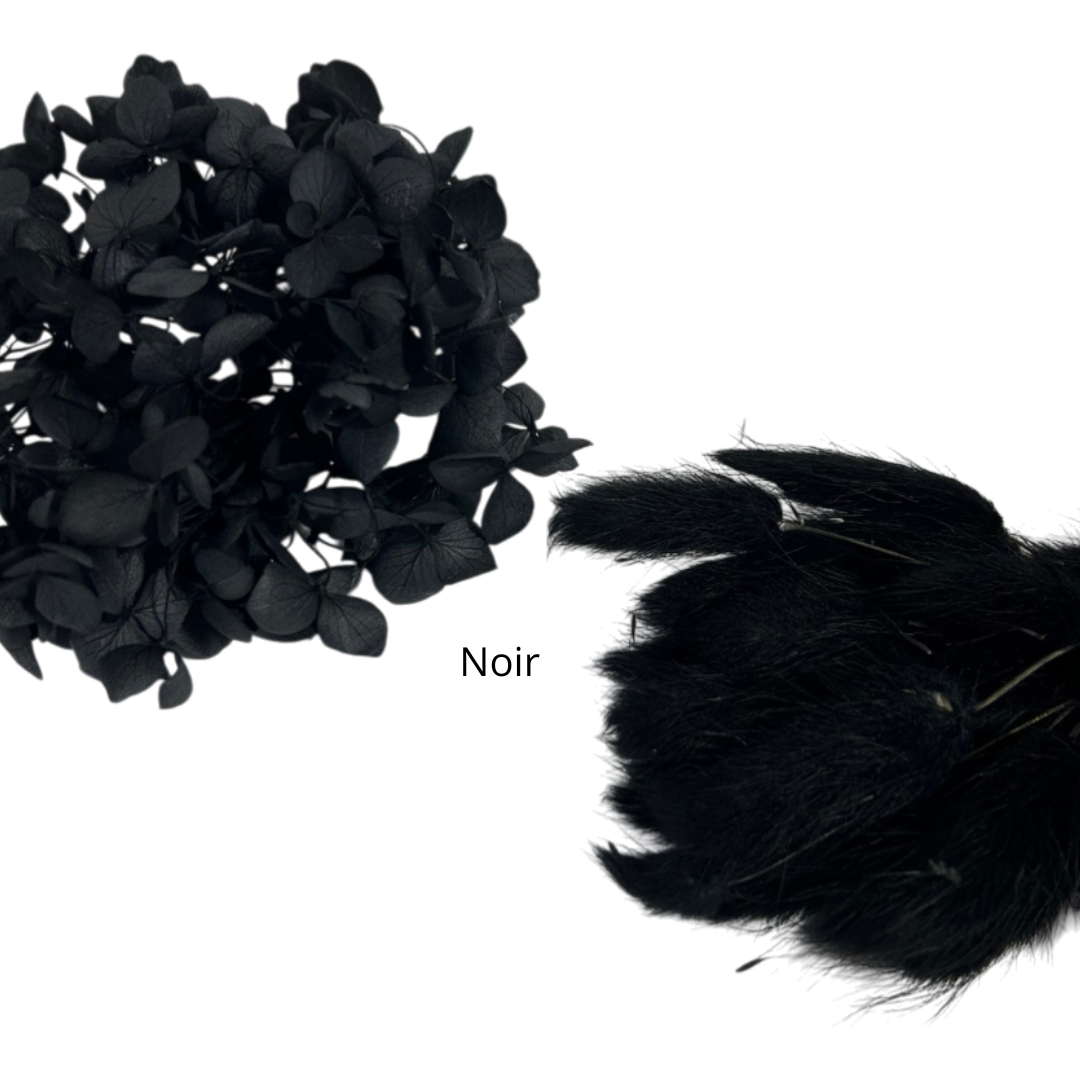 Cadeau invité baptême personnalisé – bouquet fleurs séchées avec prénom ou cœur