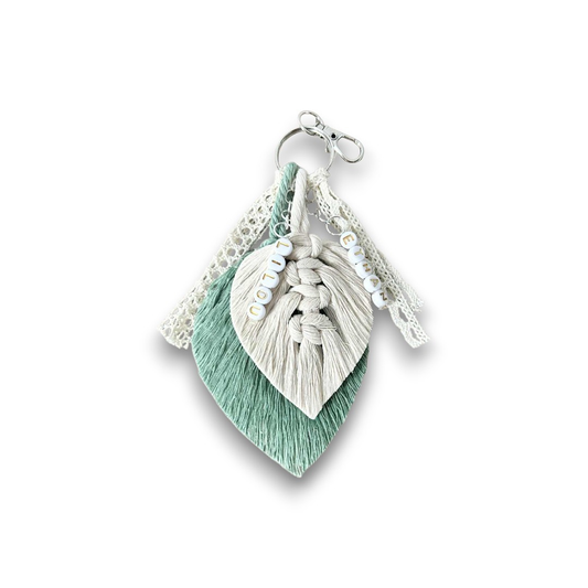 Porte-Clé Macramé Personnalisé – Cadeau Unique &amp; Bohème pour le Plaisir d’Offrir