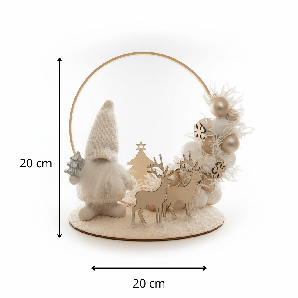 Décoration Lumineuse de Noël – Gnome, Cerfs & Boules de Noël