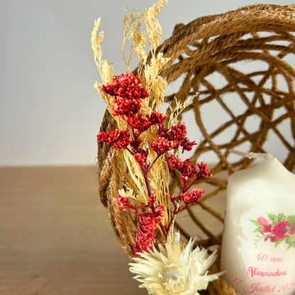 Cadeau invité anniversaire personnalisé avec bougie – souvenir unique et fait main