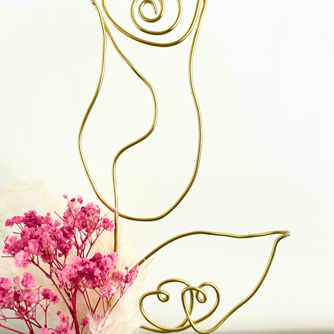 Cadeau Saint-Valentin personnalisé – bouquet fleurs séchées avec prénom ou cœur