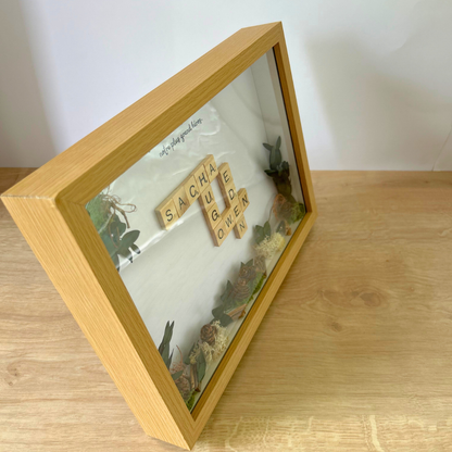 Cadre Scrabble personnalisé nature – Cadeau d’anniversaire