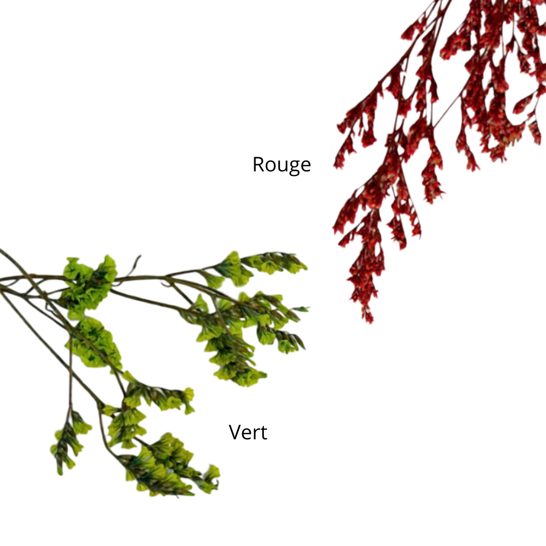 Cadeau invité baptême personnalisé – bouquet fleurs séchées avec prénom ou cœur