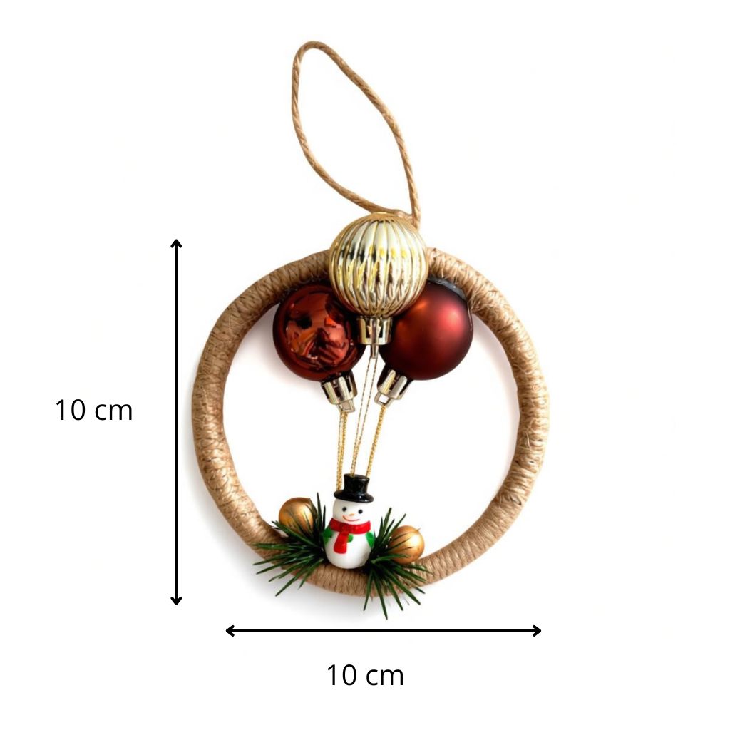 Suspension de Noël Personnalisée – Cercle en Bambou 10 cm