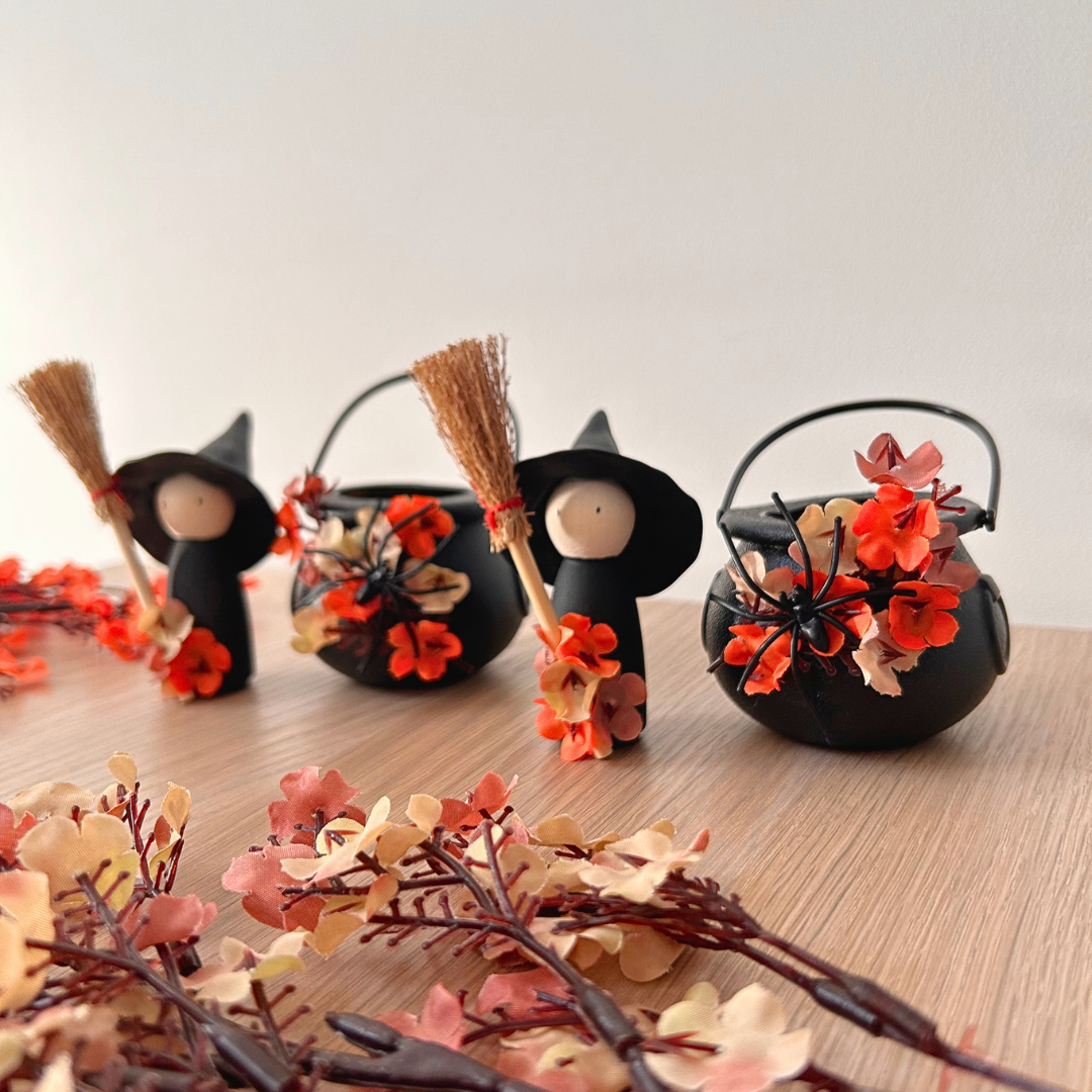 Pack déco Halloween – Sorcière & Chaudron décoratif