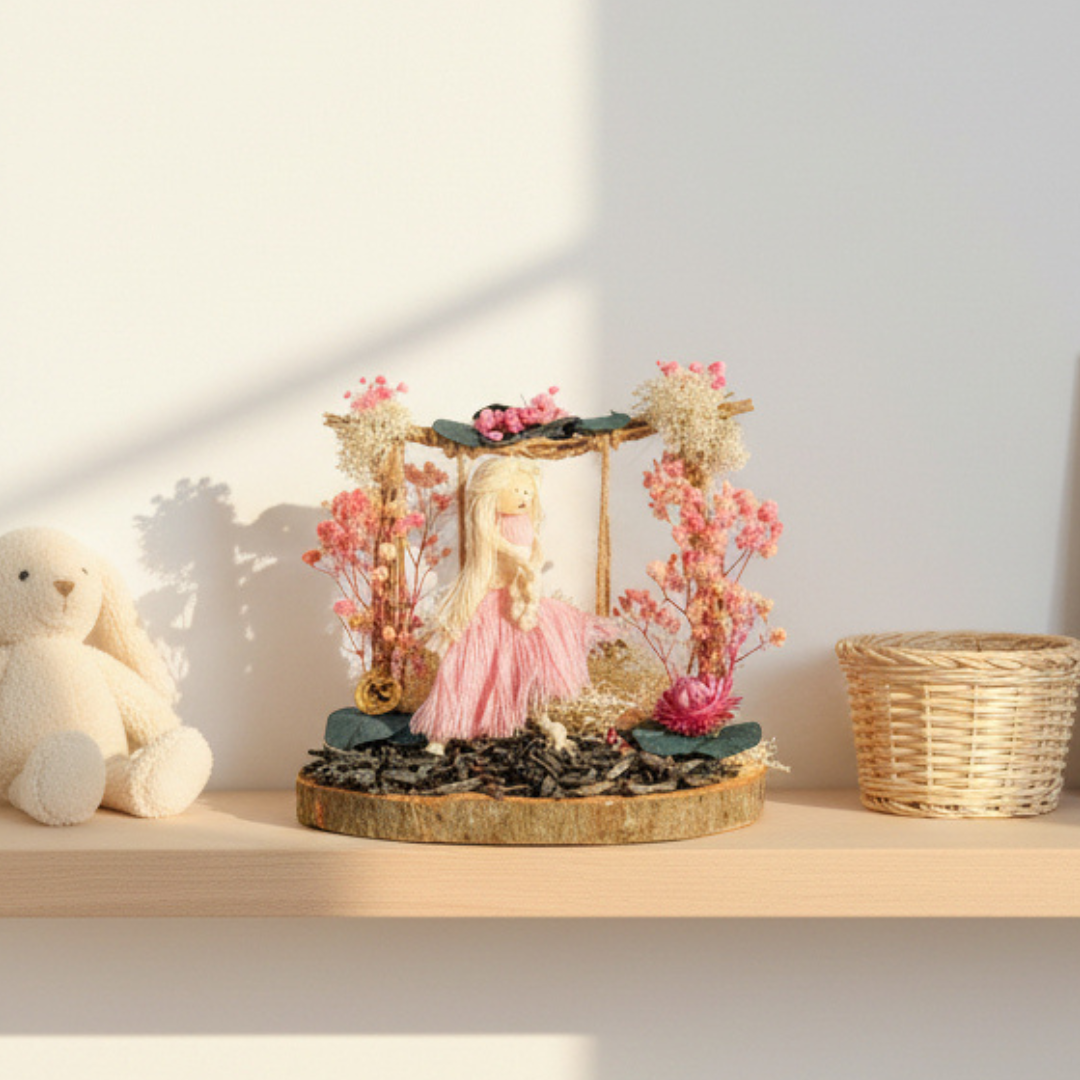 Fée Lumineuse Personnalisée sur Balançoire – Cadeau Poétique à Offrir