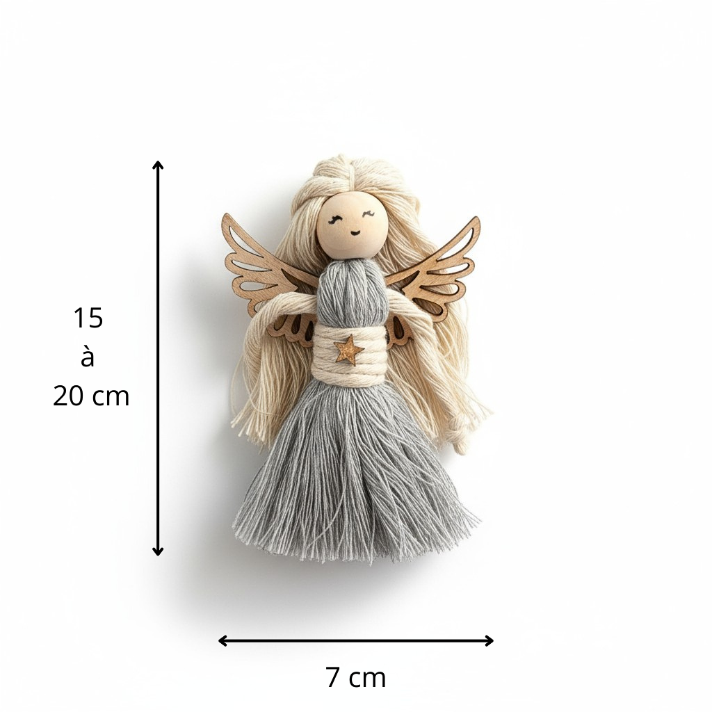 Coffret de Noël – Lot 2 Gnomes et 1 Ange en Macramé