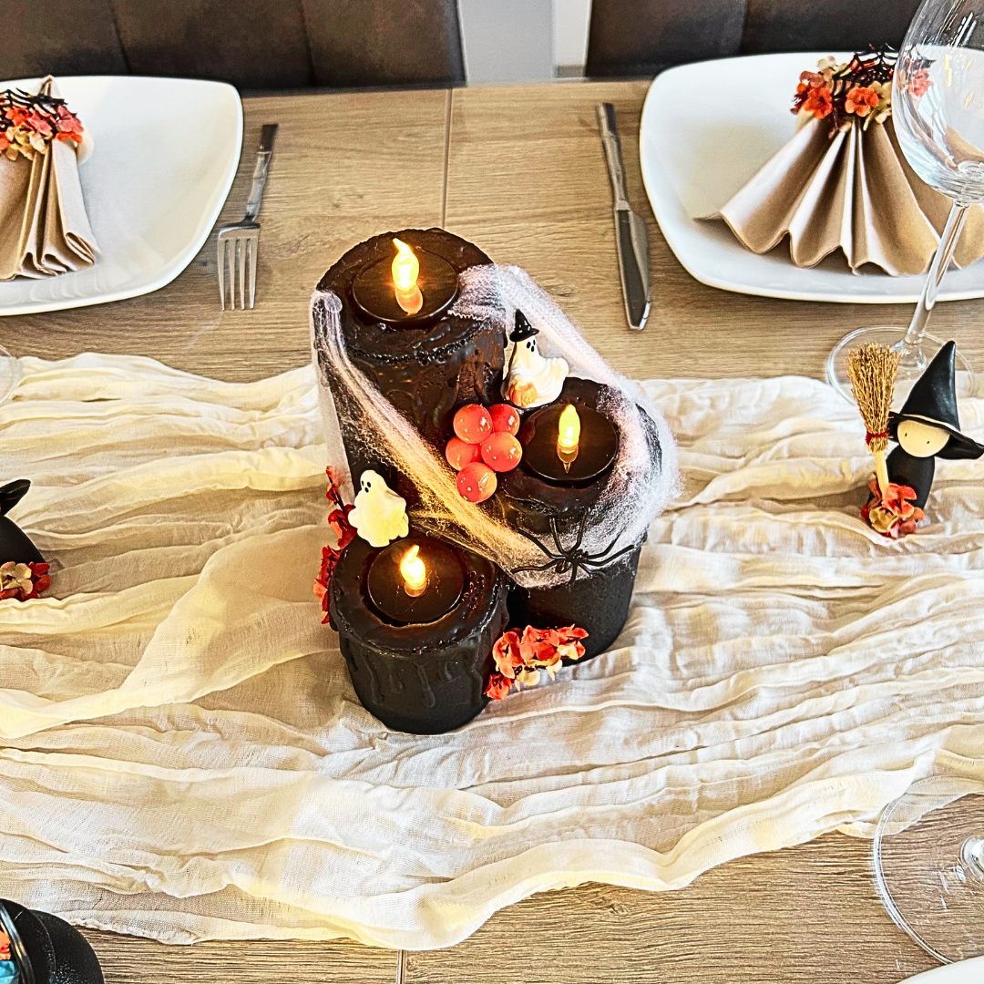 Bougeoir Halloween – Décoration de Table Effrayante et Originale