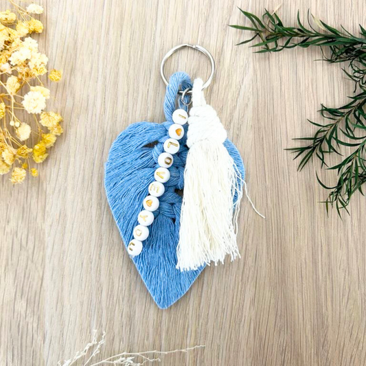 Porte-Clé Macramé Personnalisé – Cadeau Invité de Mariage Élégant &amp; Bohème