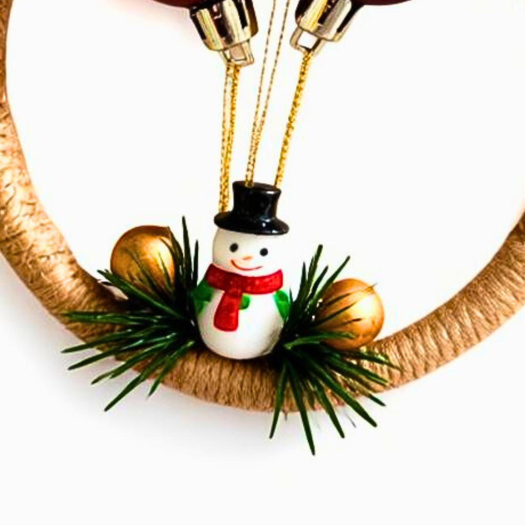 Suspension de Noël Personnalisée – Cercle en Bambou 10 cm