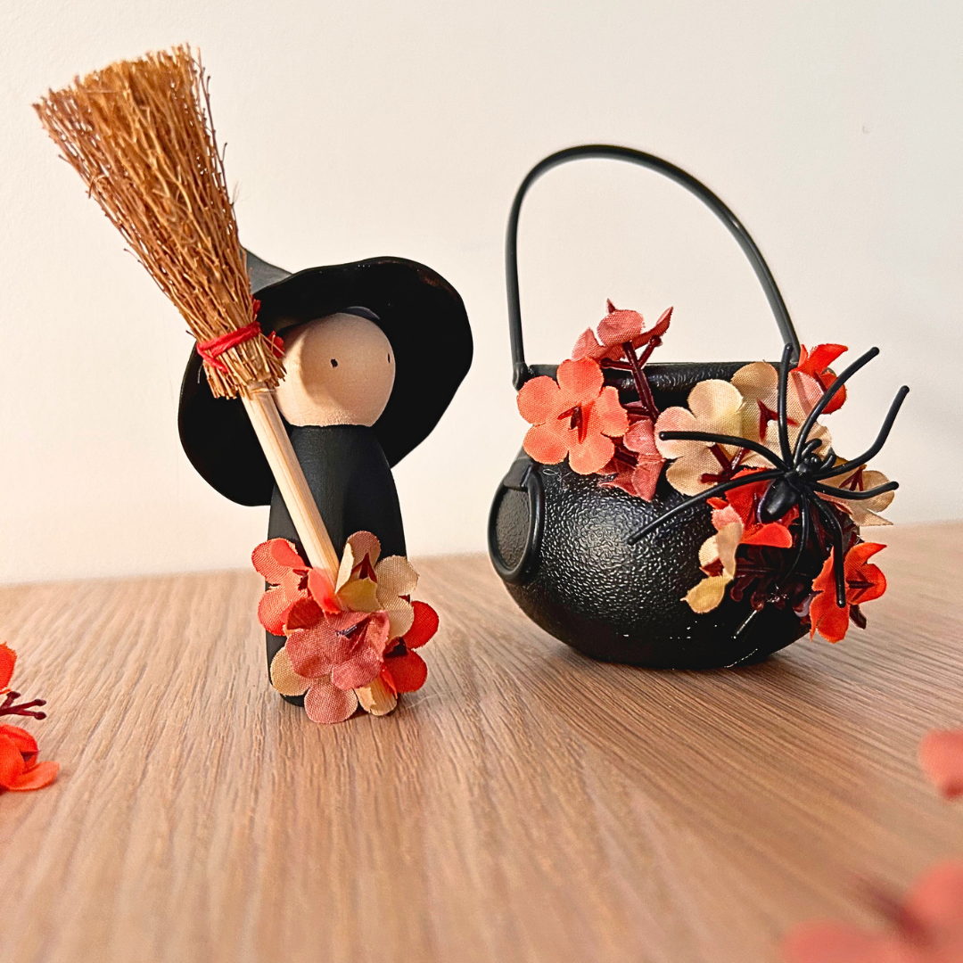Pack déco Halloween – Sorcière & Chaudron décoratif