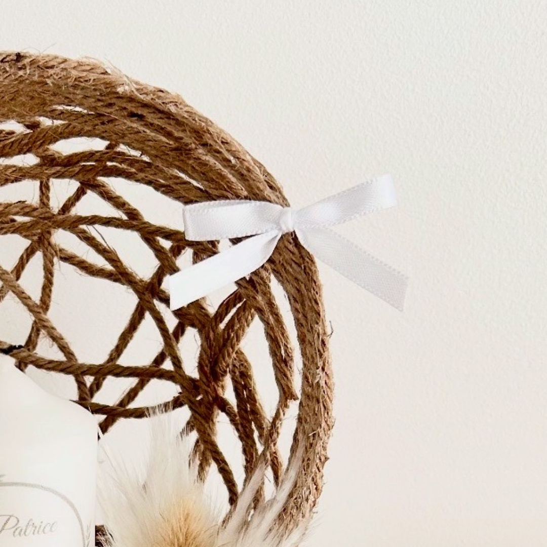 Centre de table mariage personnalisé avec bougie – décoration élégante et fait main
