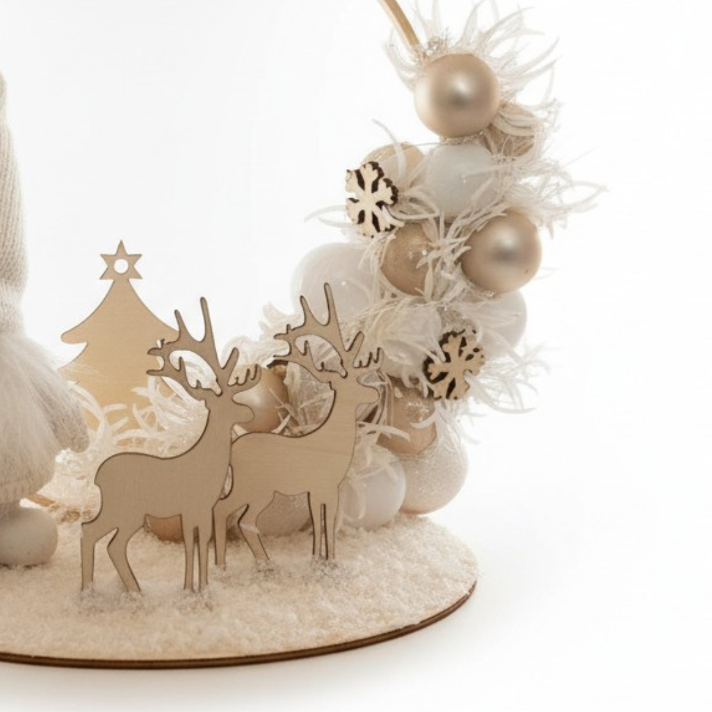 Décoration Lumineuse de Noël – Gnome, Cerfs & Boules de Noël
