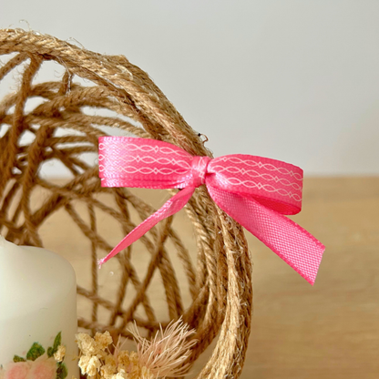Composition florale personnalisée avec bougie – Plaisir d’offrir, cadeau unique et fait main