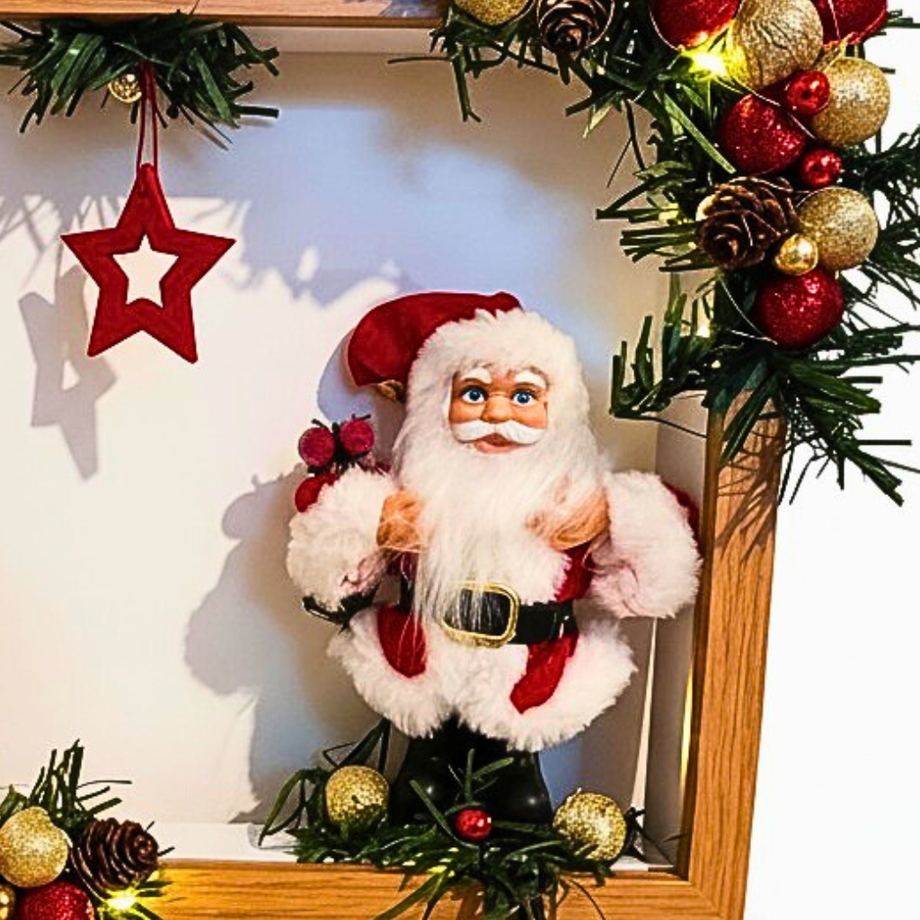 Cadre de Noël Lumineux – Décoration Murale Format A4 – Création Artisanale