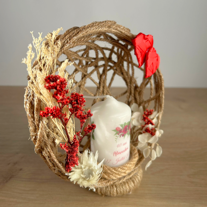 Cadeau invité anniversaire personnalisé avec bougie – souvenir unique et fait main