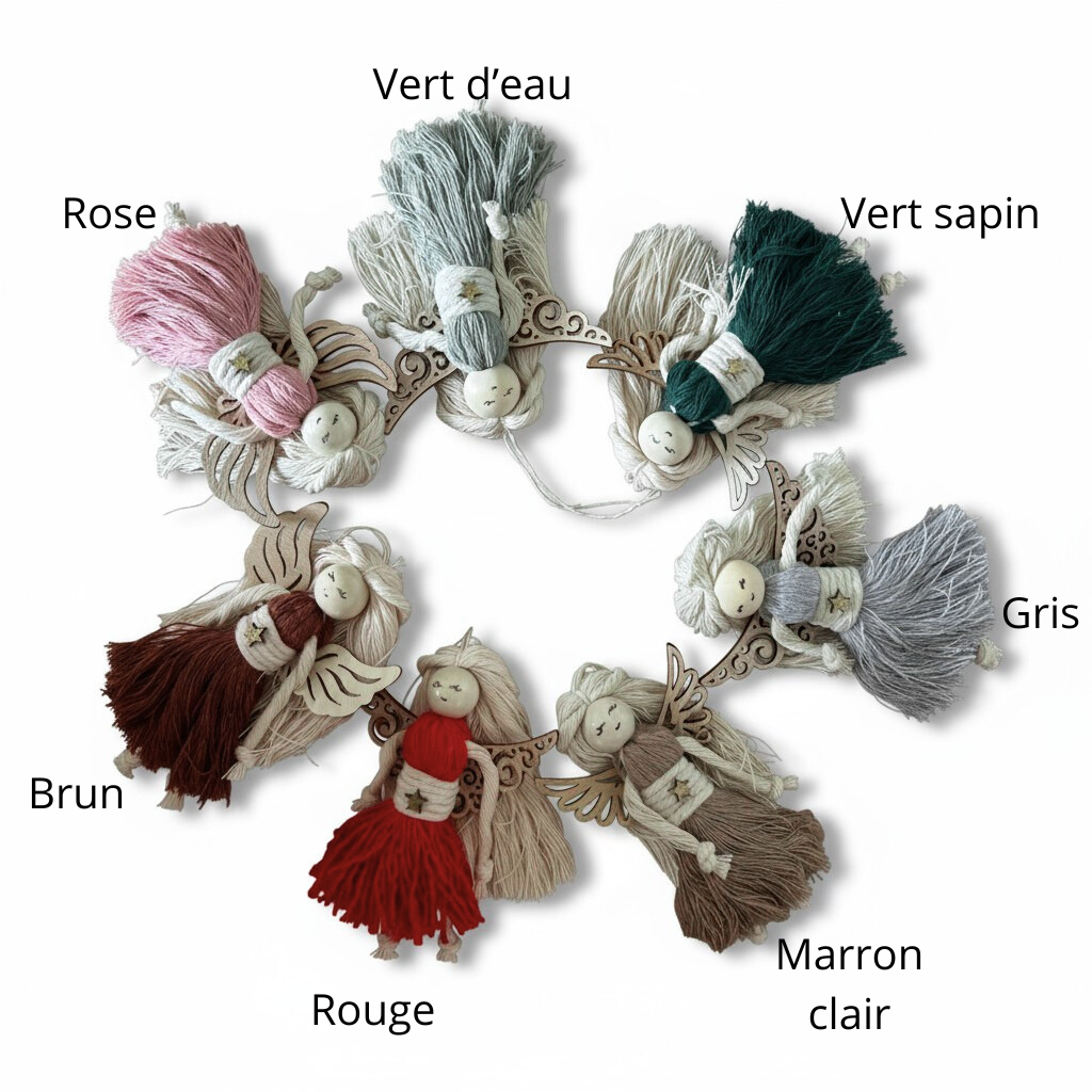 Coffret de Noël – Lot 2 Gnomes et 1 Ange en Macramé