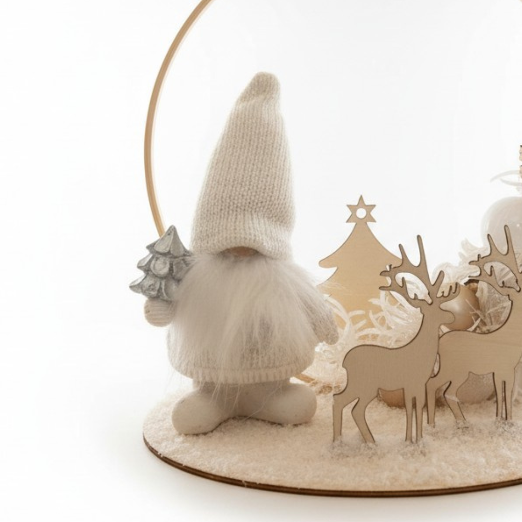 Décoration Lumineuse de Noël – Gnome, Cerfs & Boules de Noël