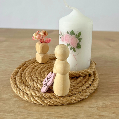 Décoration personnalisée avec bougie – Annonce grossesse originale