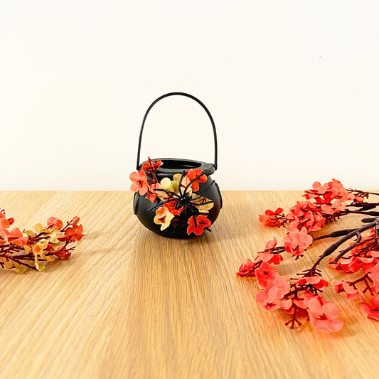 Chaudron Halloween décoratif – Support à bonbons ou centre de table