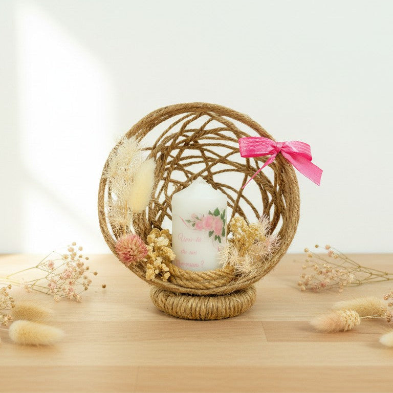 Annonce grossesse originale avec bougie personnalisée – cadeau surprise future mamie, marraine