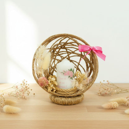 Annonce grossesse originale avec bougie personnalisée – cadeau surprise future mamie, marraine