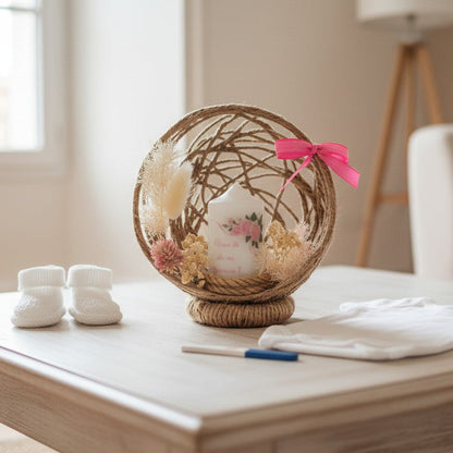 Annonce grossesse originale avec bougie personnalisée – cadeau surprise future mamie, marraine