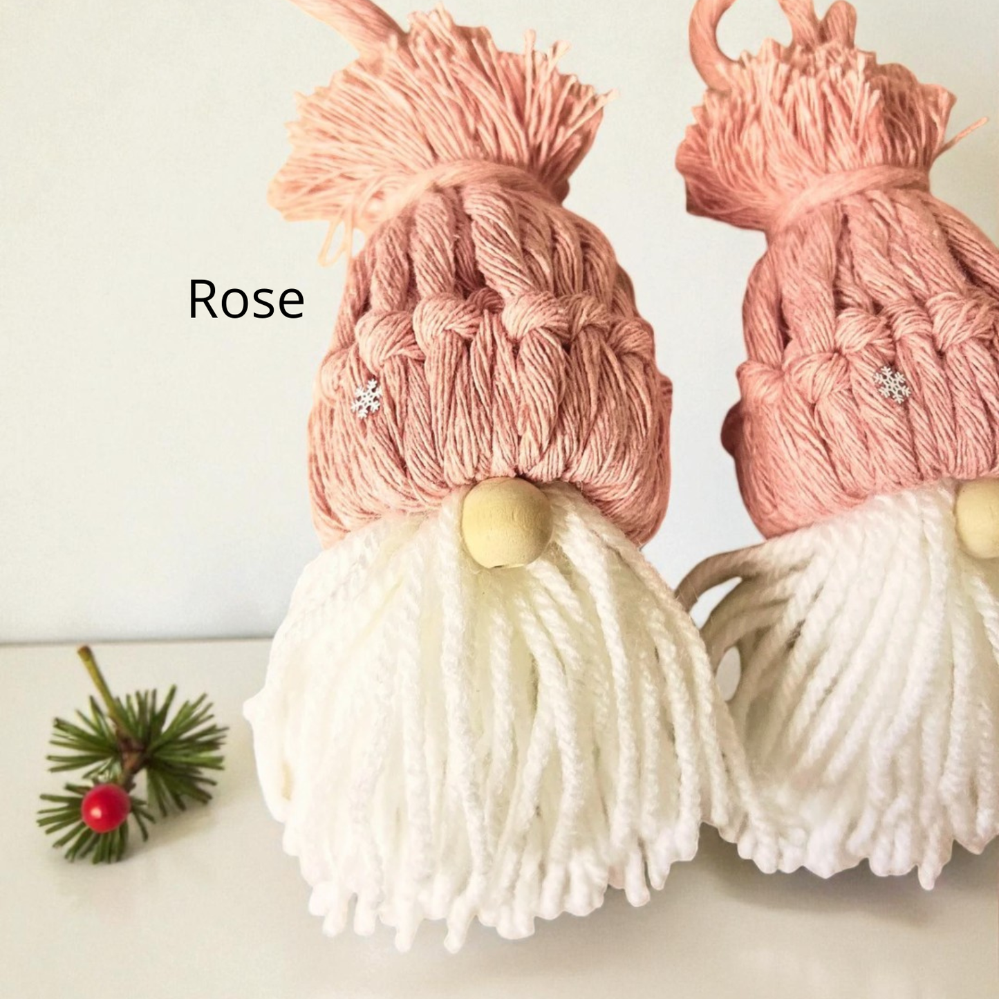 Coffret de Noël – Lot 2 Gnomes et 1 Ange en Macramé