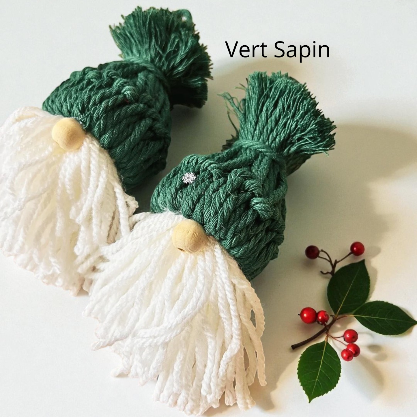 Coffret de Noël – Lot 2 Gnomes et 1 Ange en Macramé