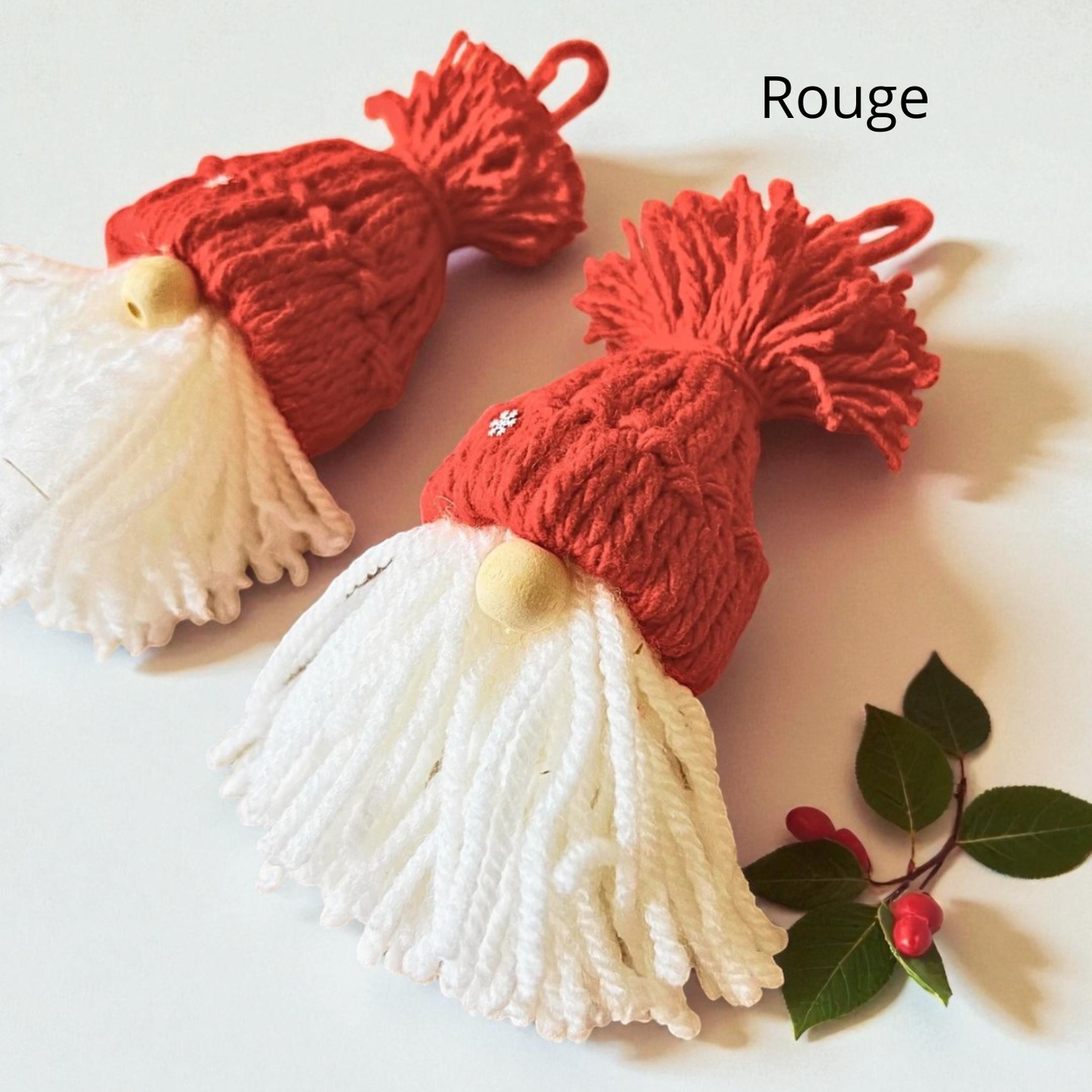 Coffret de Noël – Lot 2 Gnomes et 1 Ange en Macramé