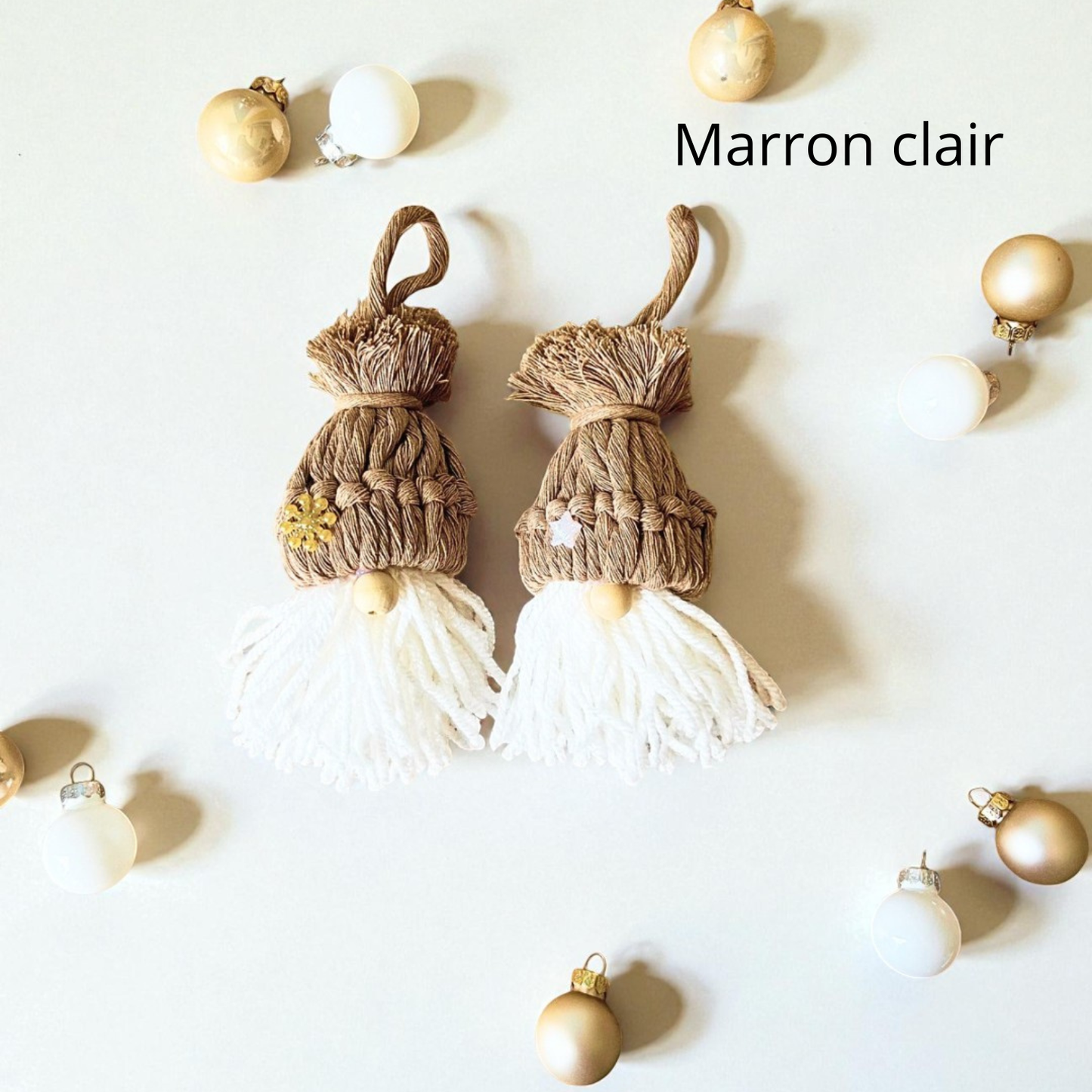 Coffret de Noël – Lot 2 Gnomes et 1 Ange en Macramé