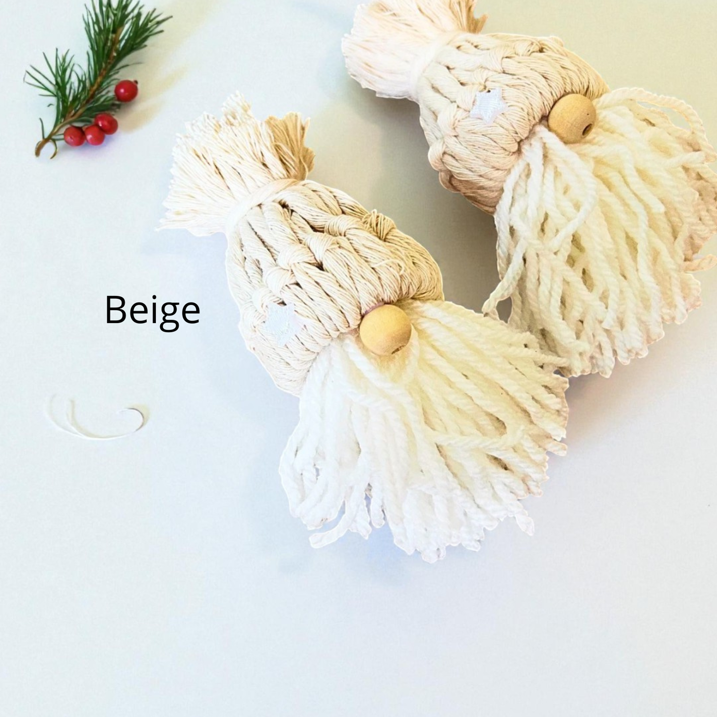 Coffret de Noël – Lot 2 Gnomes et 1 Ange en Macramé