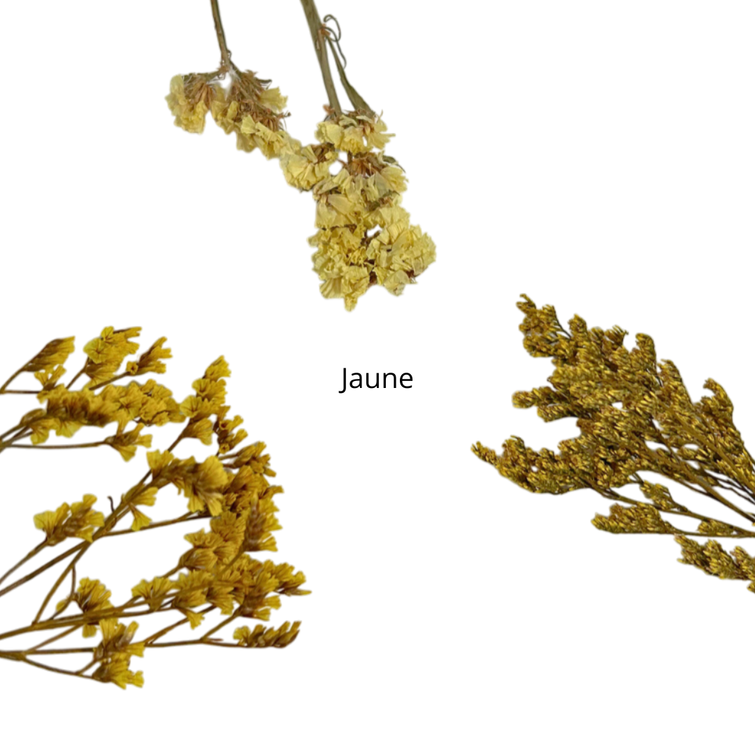 Cadeau invité baptême personnalisé – bouquet fleurs séchées avec prénom ou cœur