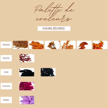 Cadeau Saint-Valentin personnalisé – bouquet fleurs séchées avec prénom ou cœur