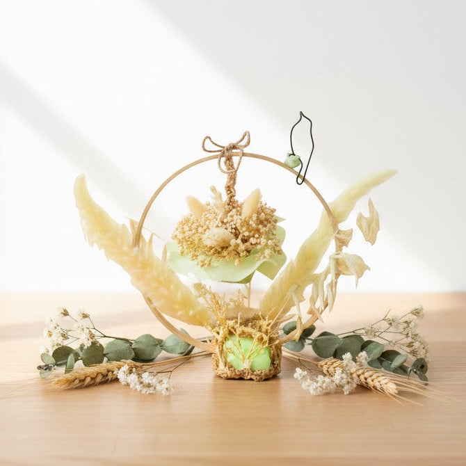 Composition florale personnalisée – Décoration en fleurs séchées