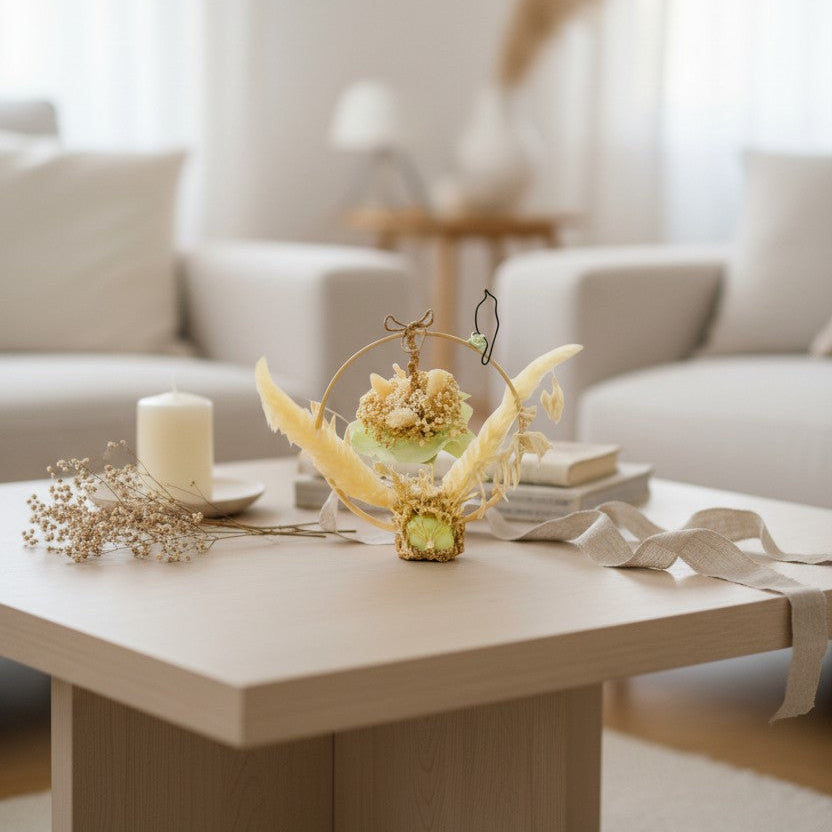 Composition florale personnalisée – Décoration en fleurs séchées