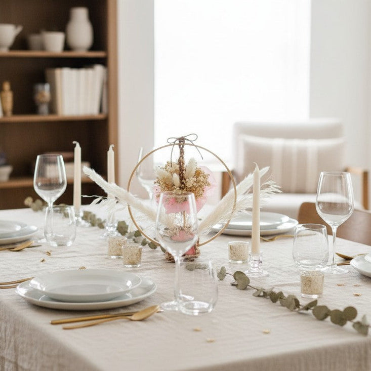 Composition florale personnalisée – Centre de table anniversaire