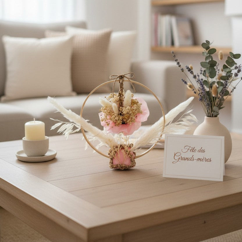 Composition florale personnalisée – Cadeau Fête des Grands-Mères