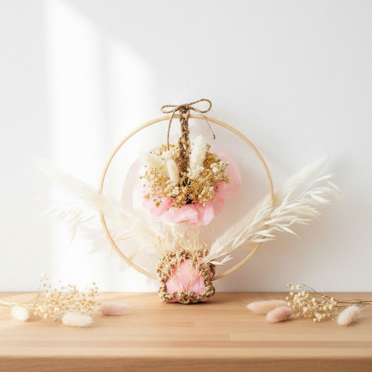 Composition florale personnalisée – Décoration en fleurs séchées