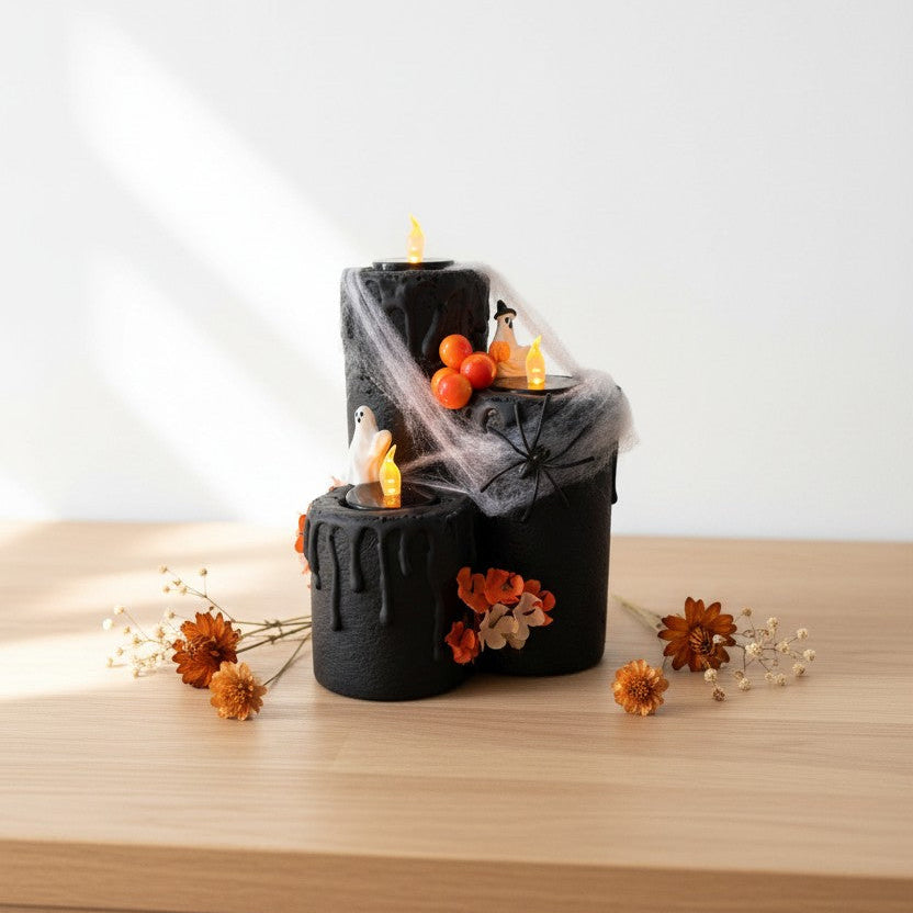 Bougeoir Halloween – Décoration de Table Effrayante et Originale