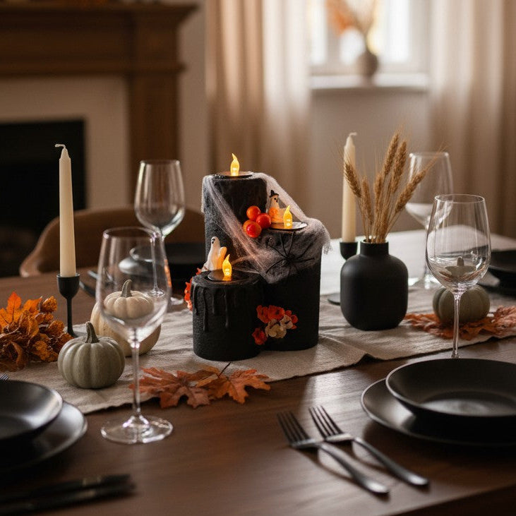 Bougeoir Halloween – Décoration de Table Effrayante et Originale