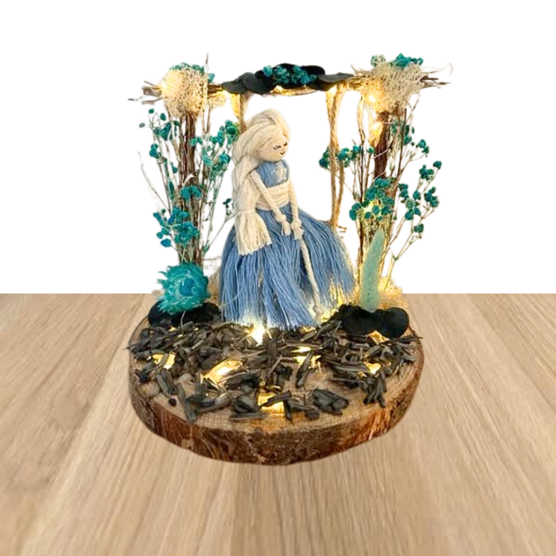 Décoration Lumineuse Fée sur Balançoire – Cadeau de Baptême Unique & Personnalisé