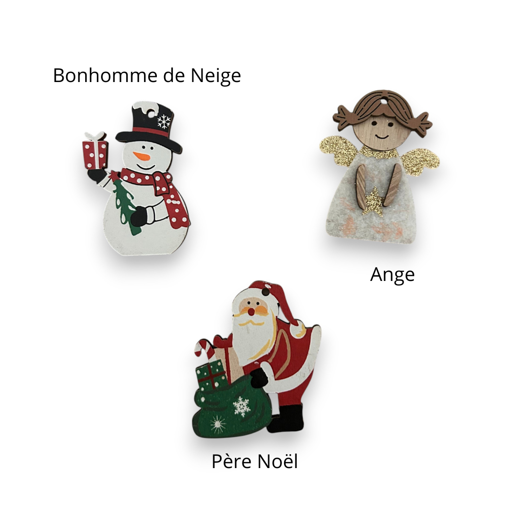 Boule de Noël Personnalisée – Grand Format 16 cm (Modèle en Laine)