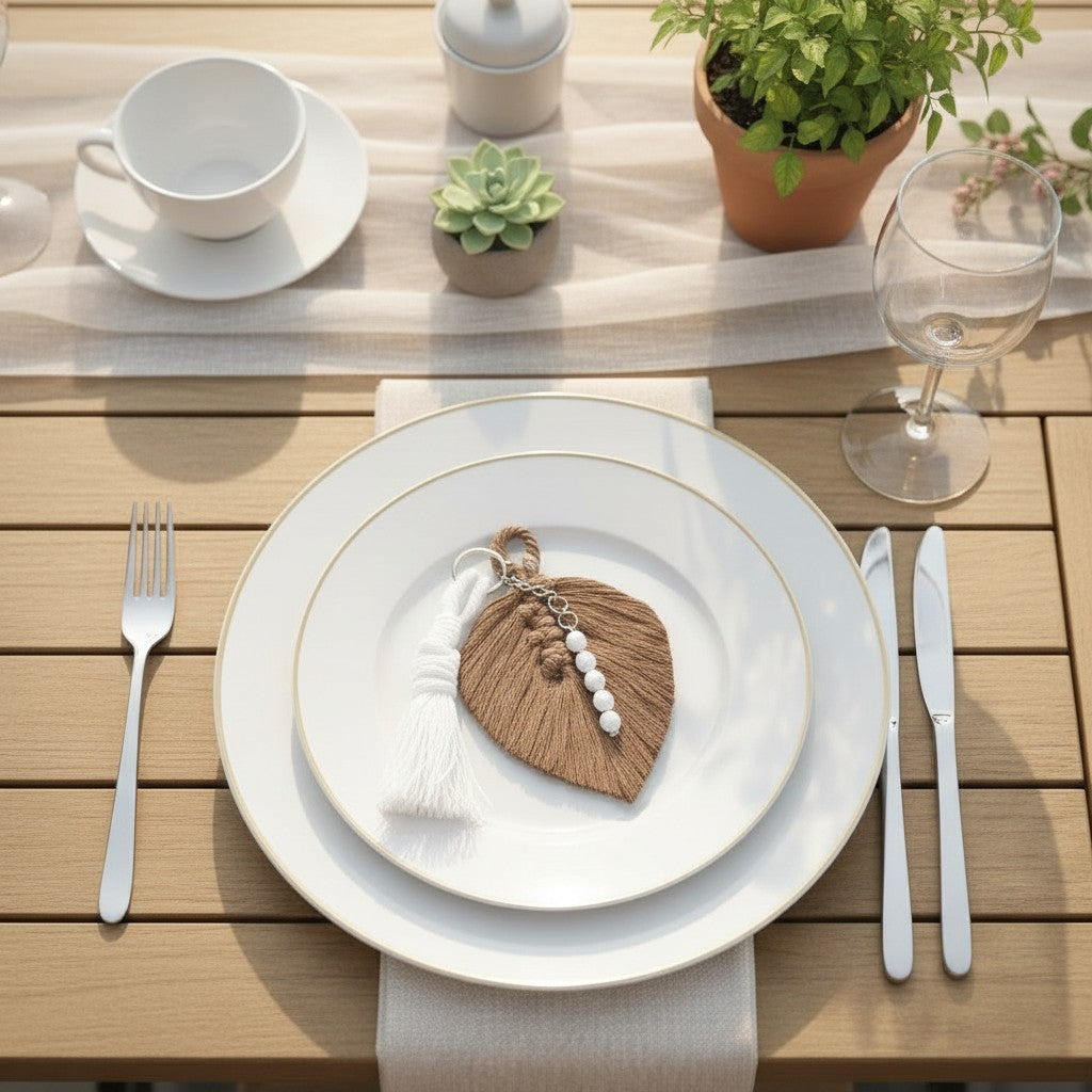 Porte-Clé Macramé Personnalisé – Cadeau Bohème pour le Plaisir d’Offrir